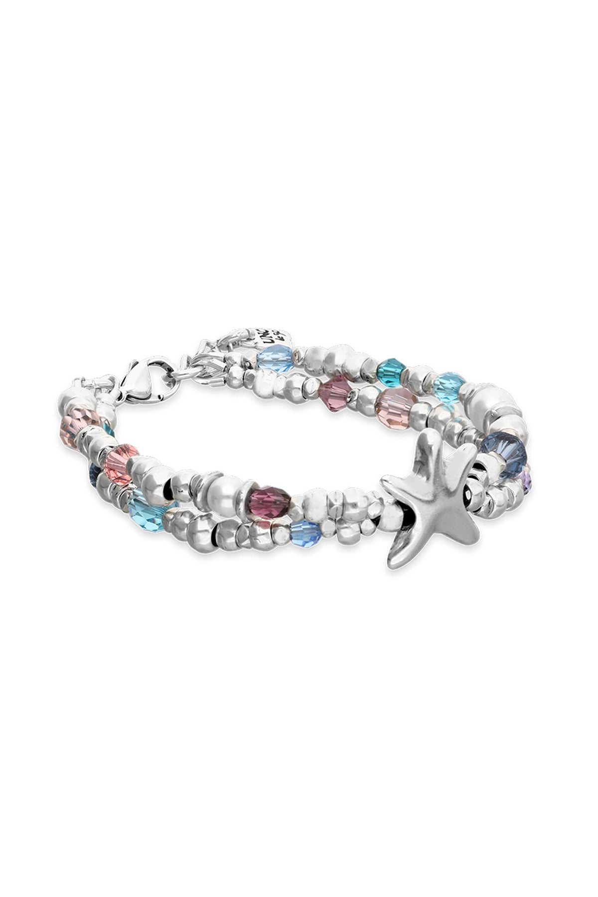 UNOde50 Prisma Silver Bracelet with Crystals & Starfish PUL2658, side view