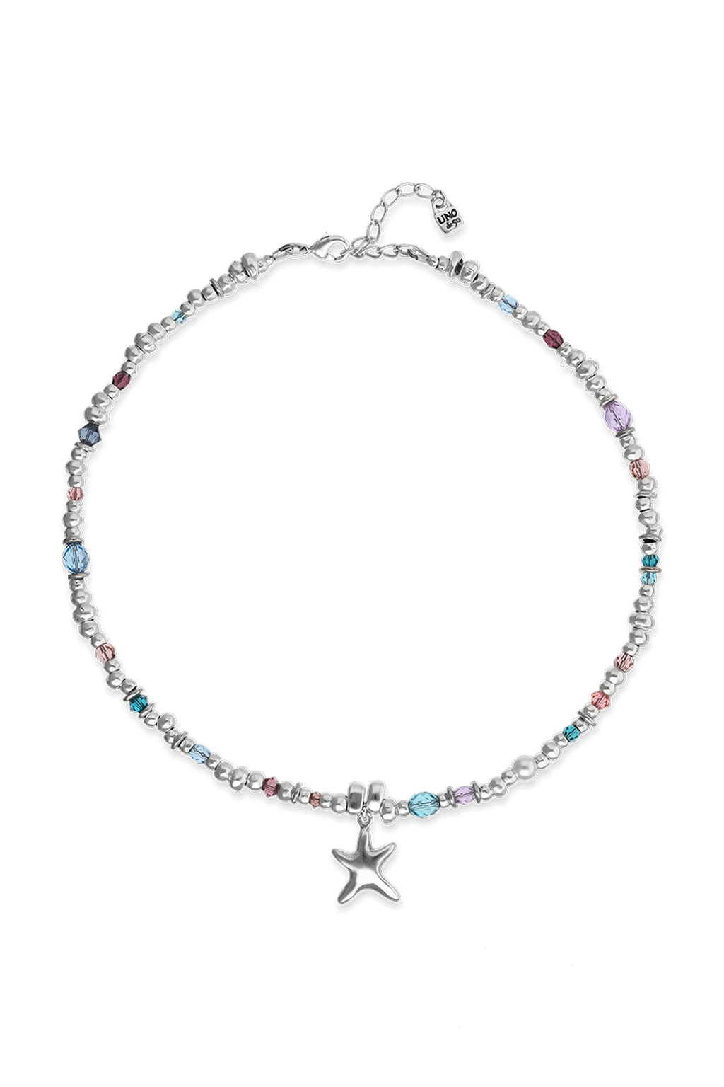 UNOde50 Prisma Silver Necklace with Crystals & Starfish COL2095, packshot