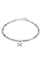 UNOde50 Prisma Silver Necklace with Crystals & Starfish COL2095, angled packshot