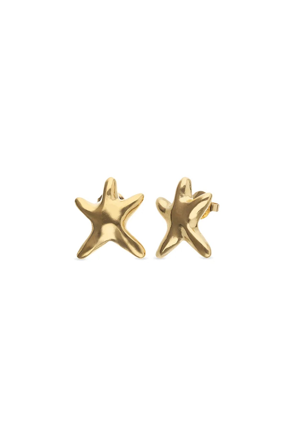 UNOde50 Star Gold Earrings PEN1098, angled packshot