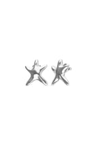 UNOde50 Star Silver Earrings PEN1098, angled packshot