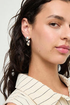 UNOde50 Sterling Silver Essentials Earrings PEN1079, worn, close up