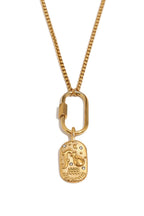Wild Spirit Aquarius Horoscope Gold Charm Necklace, front view