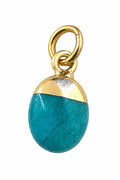 Wild Spirit Blue Chalcedony Nugget Charm, front view