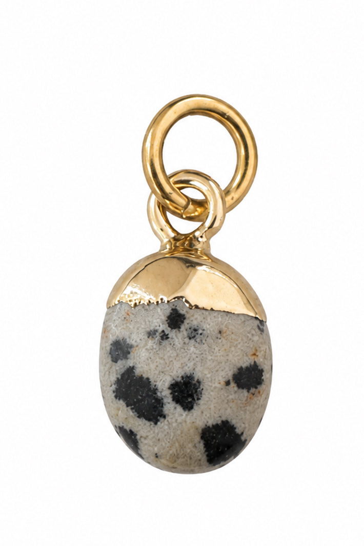 Wild Spirit Dalmatian Beige Nugget Charm, front view