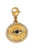 Wild Spirit Evil Eye Black Hook Charm, front view