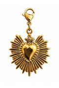 Wild Spirit Heartburst Gold Hook Charm, front view