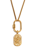 Wild Spirit Leo Horoscope Gold Charm Necklace, front view