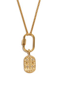 Wild Spirit Libra Horoscope Gold Charm Necklace, front view