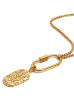 Wild Spirit Libra Horoscope Gold Charm Necklace, angled view