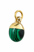Wild Spirit Malachite Green Nugget Charm, front view