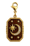 Wild Spirit Night Sky Brown Hook Charm, front view