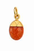 Wild Spirit Orange Chalcedony Nugget Charm, front view
