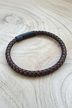 Wild Spirit Otis Brown Men's Plaited Leather Bracelet