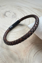 Wild Spirit Otis Brown Men's Plaited Leather Bracelet