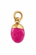 Wild Spirit Pink Chalcedony Nugget Charm, front view
