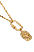 Wild Spirit Pisces Horoscope Gold Charm Necklace, angled view