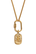 Wild Spirit Scorpio Horoscope Gold Charm Necklace, front view