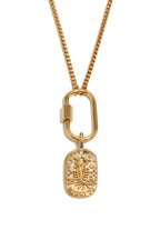 Wild Spirit Scorpio Horoscope Gold Charm Necklace, front view