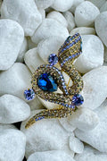 Wild Spirit Snake Purple Brooch, styled