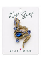 Wild Spirit Snake Purple Brooch, on card