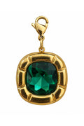 Wild Spirit Square Bling Green Hook Charm, front view