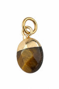 Wild Spirit Tiger Eye Brown Nugget Charm, front view