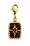 Wild Spirit True North Ruby Red Hook Charm, front view