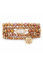 Wild Spirit Twilight Burnt Orange Bracelet Stack, front view