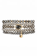 Wild Spirit Twilight Grey Bracelet Stack, front view