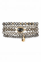 Wild Spirit Twilight Grey Bracelet Stack, front view