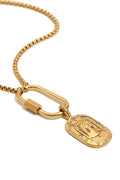 Wild Spirit Virgo Horoscope Gold Charm Necklace, front view