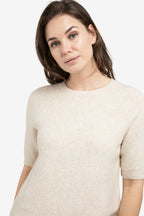 Yaya 01-000458-602 Kit Beige Melange Short Sleeve Jumper