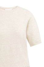 Yaya 01-000458-602 Kit Beige Melange Short Sleeve Jumper