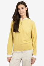 Yaya 01-000546-601 Dried Green Moss Melange Twofer Cotton Jumper
