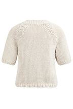 Yaya 01-000551-602 Kit Beige Chunky Knit Short Sleeve Jumper