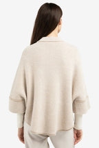 Yaya 01-010141-601 Oxford Tan Brown Dessin Chunky Knit Cardigan