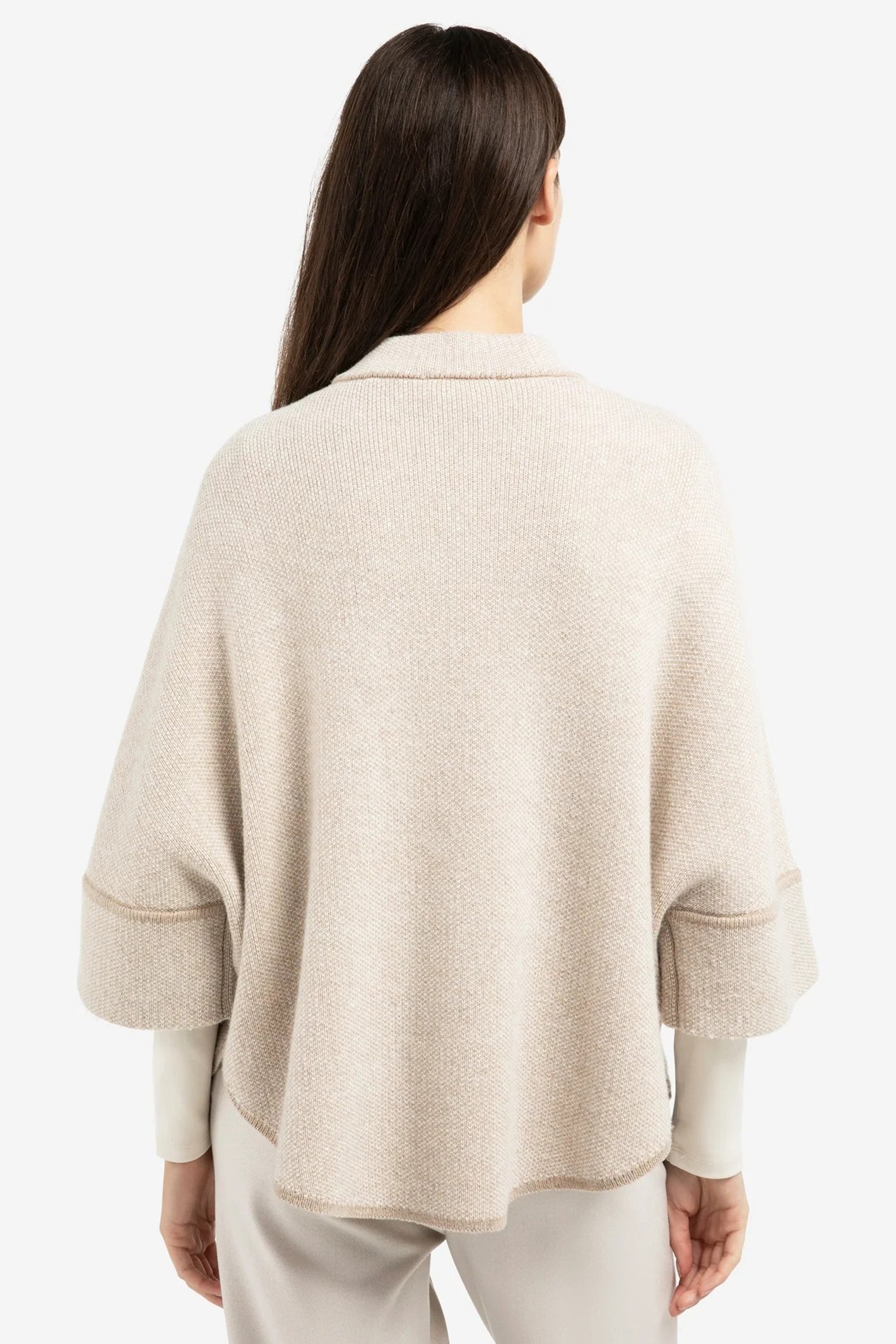 Yaya 01-010141-601 Oxford Tan Brown Dessin Chunky Knit Cardigan