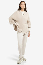 Yaya 01-010141-601 Oxford Tan Brown Dessin Chunky Knit Cardigan