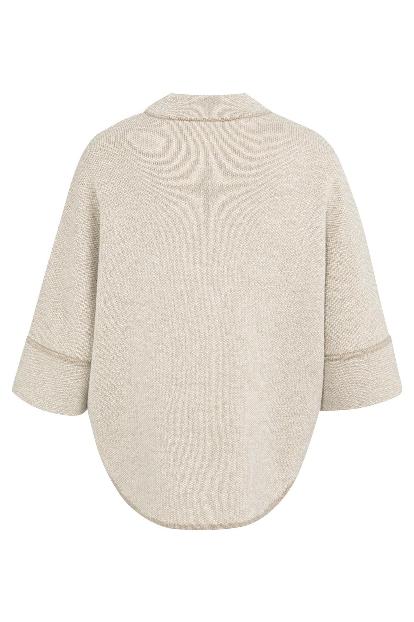 Yaya 01-010141-601 Oxford Tan Brown Dessin Chunky Knit Cardigan