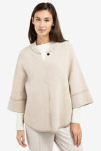 Yaya 01-010141-601 Oxford Tan Brown Dessin Chunky Knit Cardigan