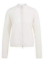 Yaya 01-010143-602 Kit Beige Zip Front High Neck Cardigan