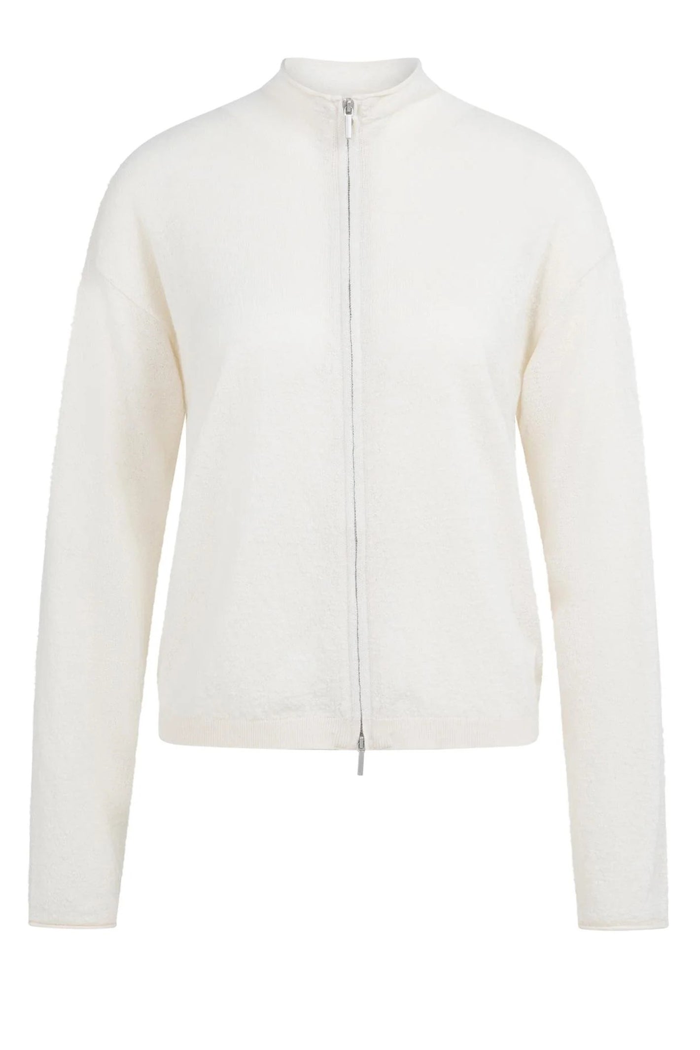 Yaya 01-010143-602 Kit Beige Zip Front High Neck Cardigan