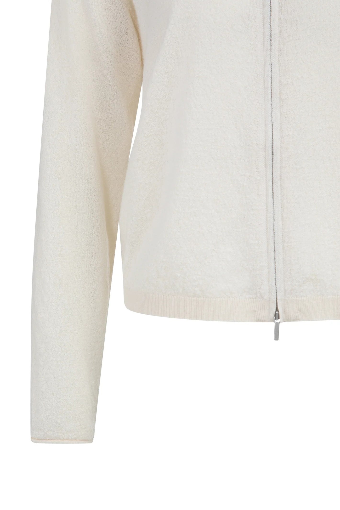 Yaya 01-010143-602 Kit Beige Zip Front High Neck Cardigan
