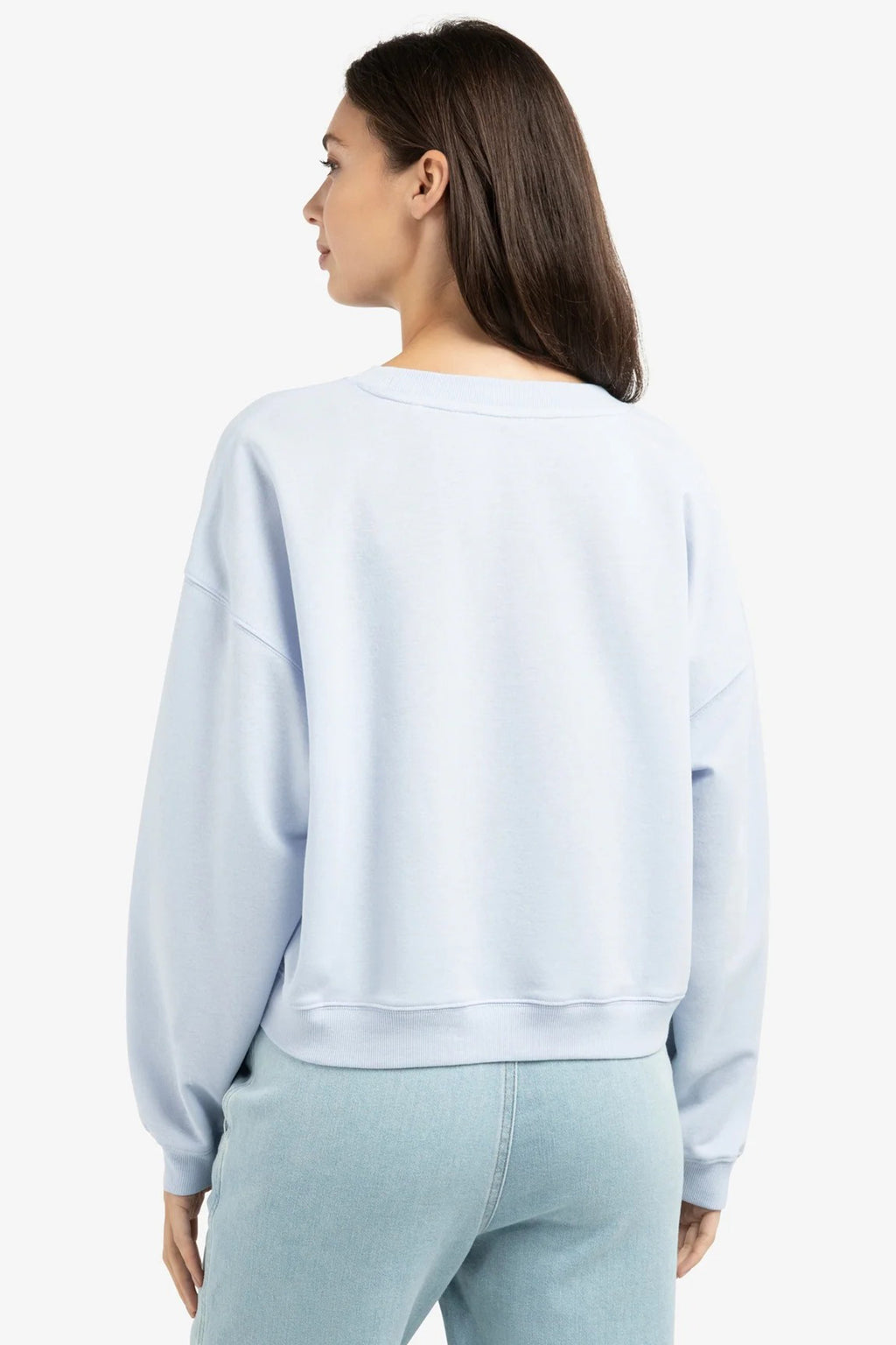 Yaya 01-109114-603 Ice Blue Lightweight Crew Neck Jumper