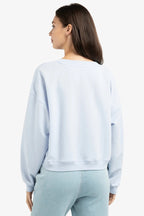 Yaya 01-109114-603 Ice Blue Lightweight Crew Neck Jumper