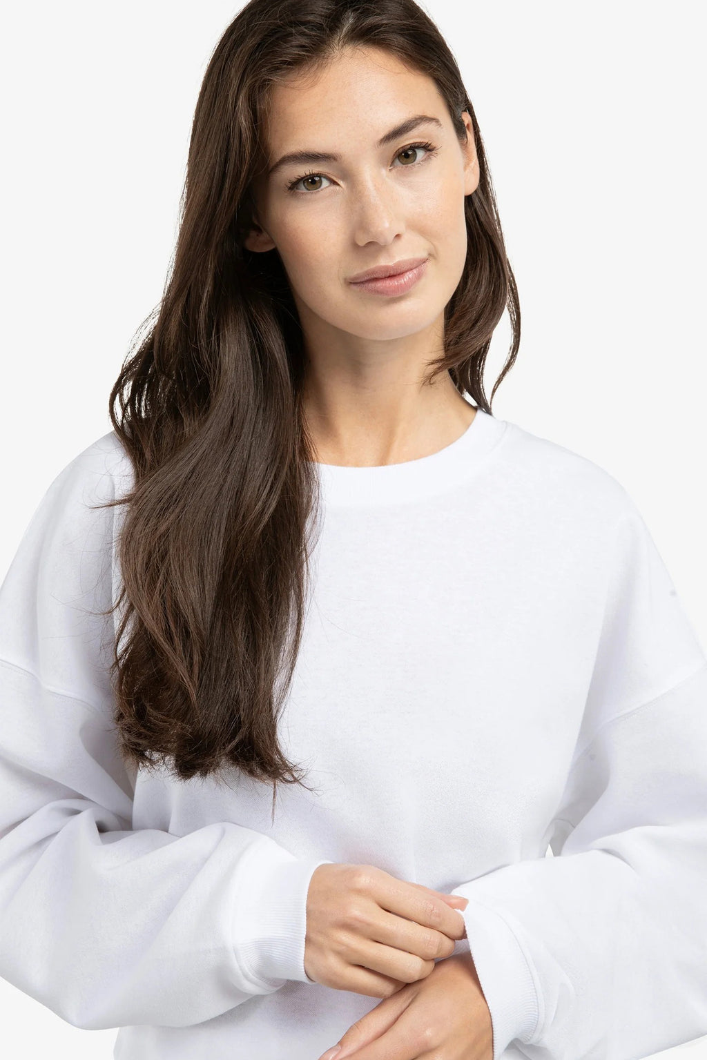 Yaya 01-109114-603 Pure White Lightweight Crew Neck Jumper