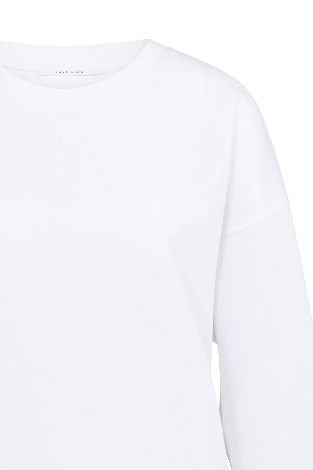 Yaya 01-109114-603 Pure White Lightweight Crew Neck Jumper
