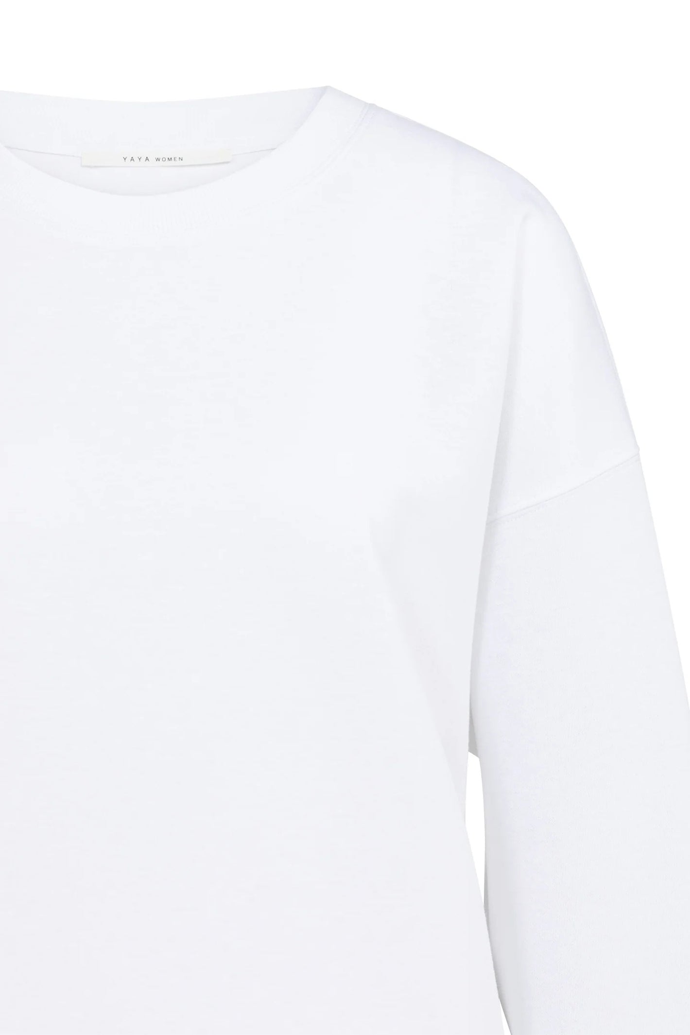 Yaya 01-109114-603 Pure White Lightweight Crew Neck Jumper