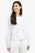Yaya 01-109114-603 Pure White Lightweight Crew Neck Jumper